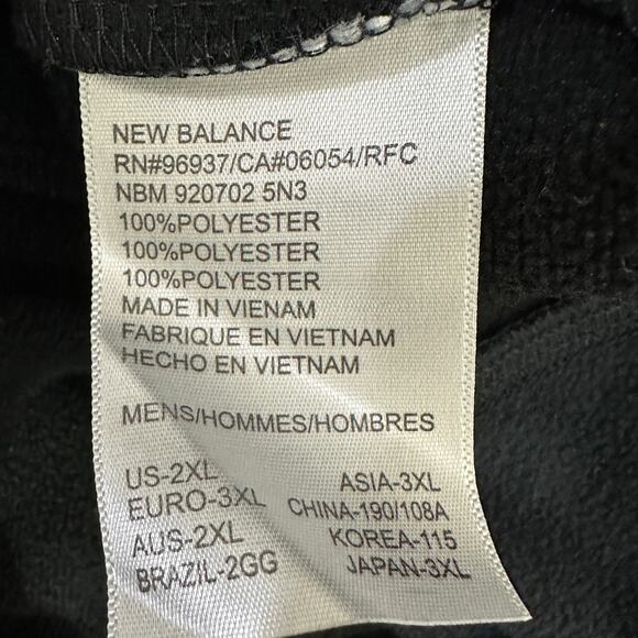 New Balance Pullover Training Top Mens 2XL Black Long Sleeve Baseball Athletic - Picture 3 of 3